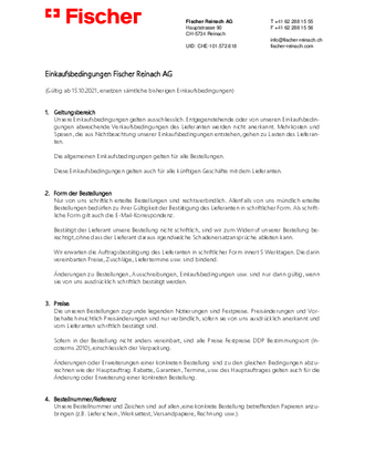 Einkaufsbedingungen