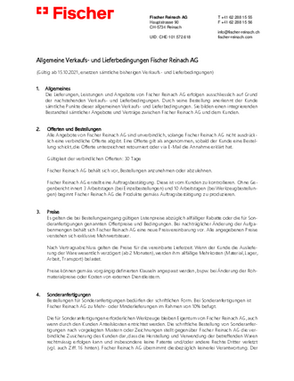 Verkaufs- und Lieferbedingungen